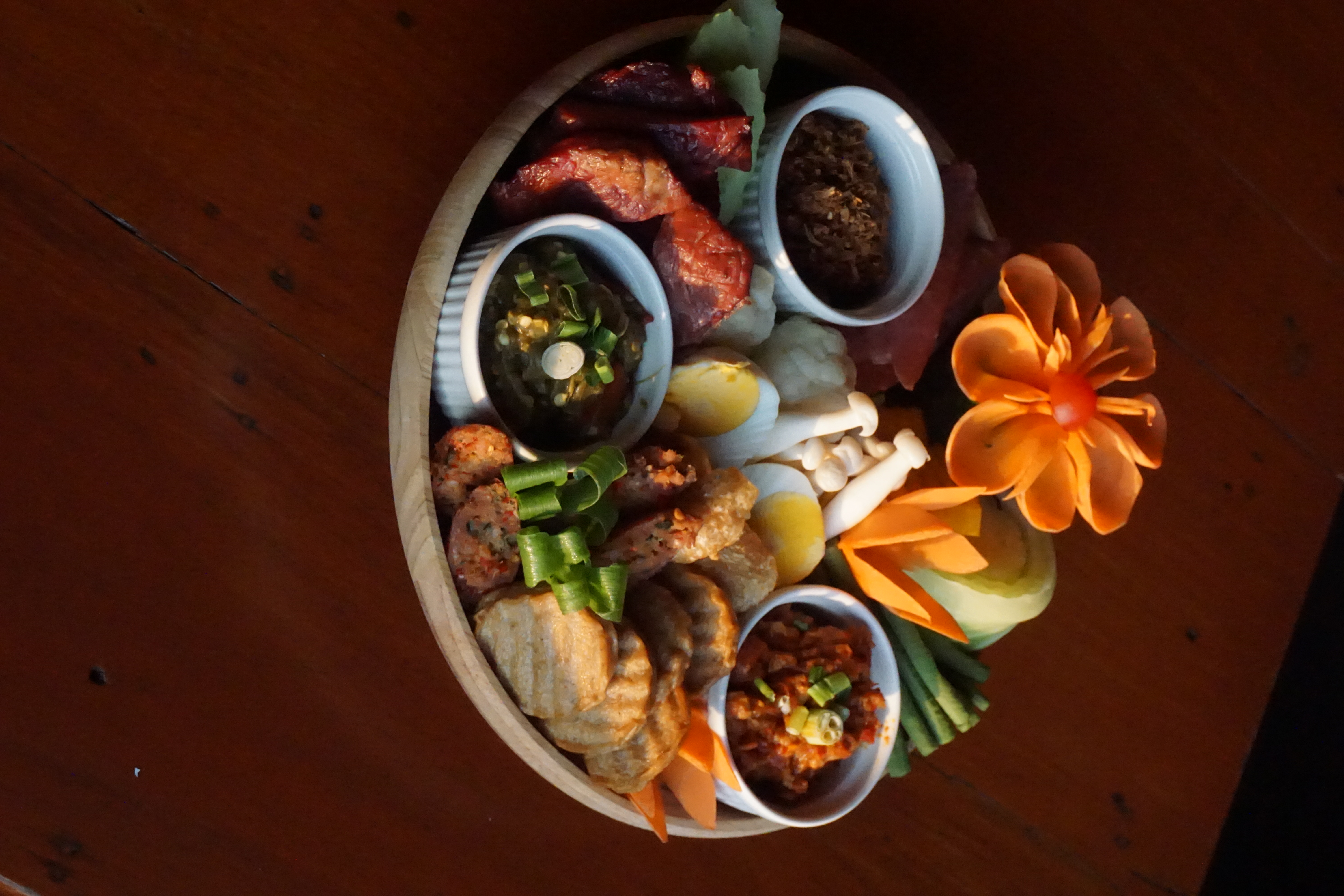 A Northern Thai sharing platter served at The Riverside